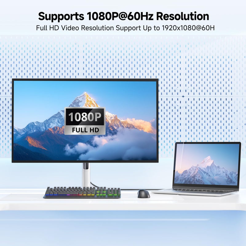 Cable Matters Long USB C to DVI Cable (USB-C to DVI Cable) 10 ft - Thunderbolt 4 / USB4 / Thunderbolt 3 Port Compatible with MacBook Pro, Dell XPS 13, 15, HP Spectre x360, Surface Pro - Image 3